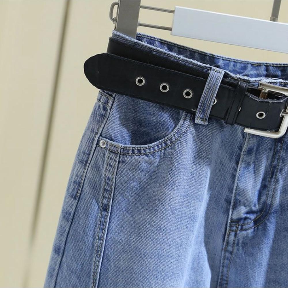 2024 Весна и осень Новые свободные облегающие брюки-харлан с высокой талией и девятью точками, женские джинсы