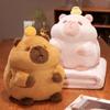 Nap Pillow Capybara Plush Doll Multi-Function Capybara Anime Fluffty Toy Capybara Hand Pillow  Kids