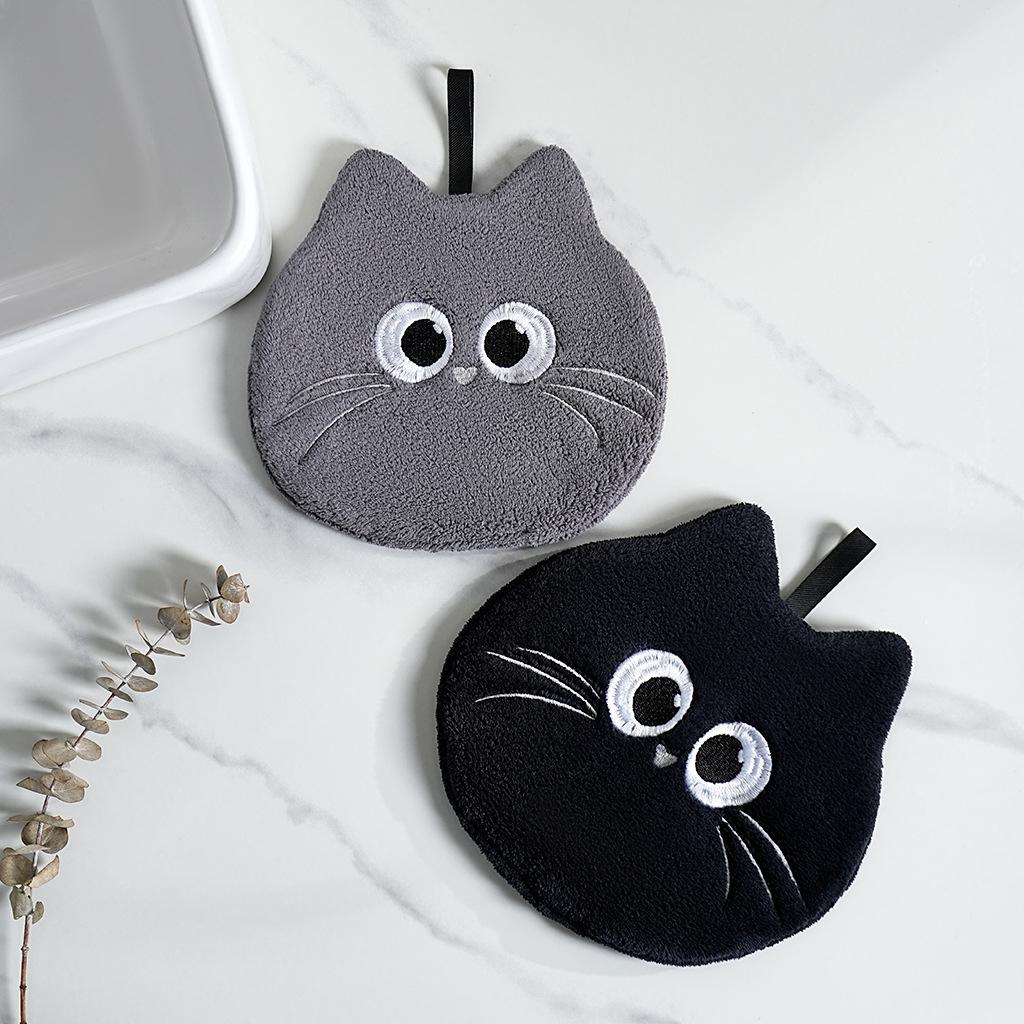 Мультяшное полотенце для рук "Дух пыли" - Милое, Мягкое, Впитывающее, для кухни и ванной, с петлей для подвешивания