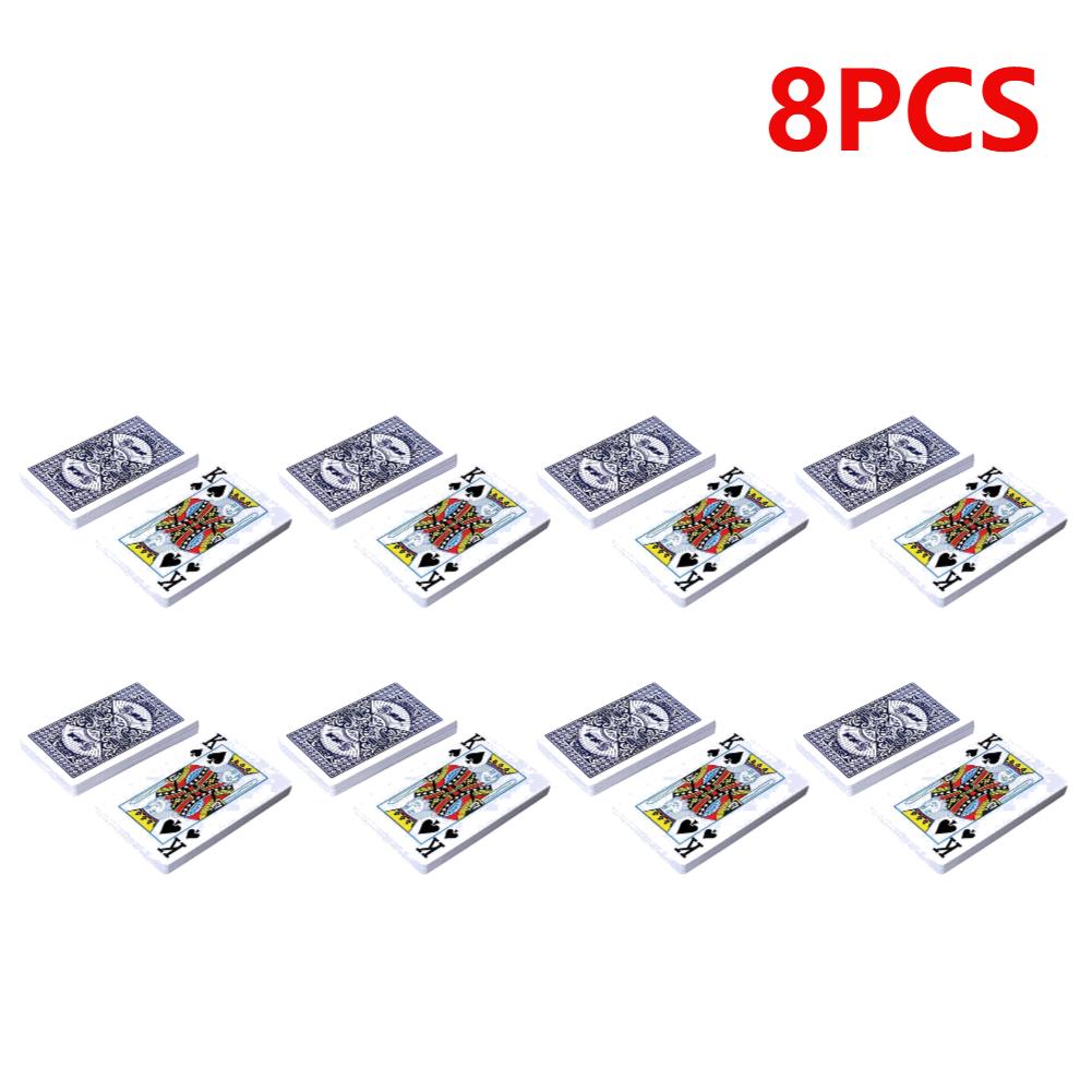 20/1 шт. Игральные карты Пластиковое покрытие Бумажная колода Покерные карты Веселая семейная настольная игра 54 карты Водонепроницаемые Складные для взрослых