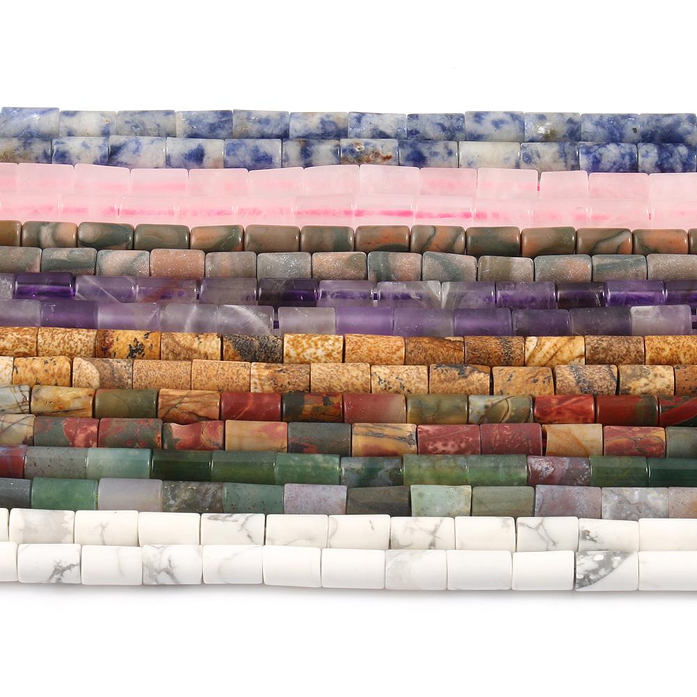 5x8 мм натуральные матовые камни, говлит, кристалл, яшма, агат, трубчатая колонна, свободные бусины для изготовления ювелирных изделий, аксессуары для браслетов «сделай сам», 15 дюймов