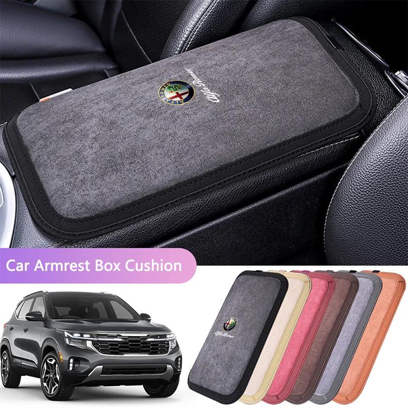 Car Stickers For Alfa Romeo Car Central Armrest Cushion Box Protection Pad Non-slip For Alfa Romeo Giulia Stelvio Giulietta 156