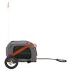 Bicycle Trailer for Dogs Orange and Grey Oxford Fabric and Iron\