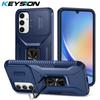 KEYSION Противоударный чехол для Samsung A54 5G A34 5G A14 LTE Slide Camera Защитное кольцо Подставка Чехол для телефона для Galaxy A14 A34 A54