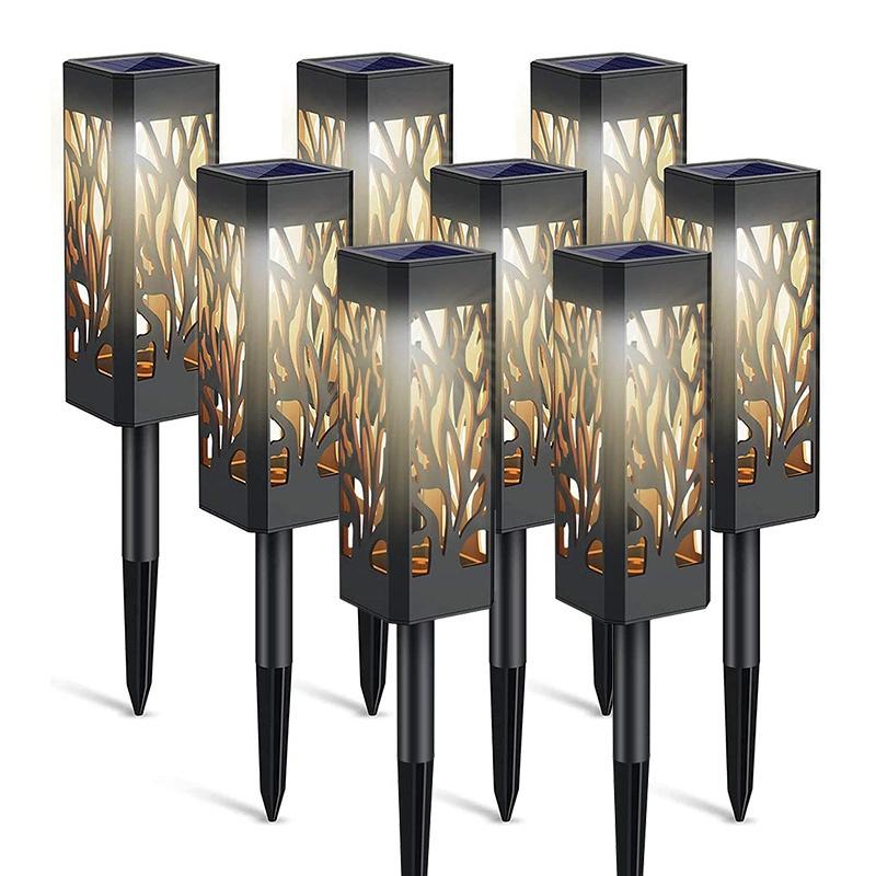 8 шт. солнечные садовые фонари светодиодные солнечные дорожки уличные водонепроницаемые IP44 ландшафтное освещение Рождественский сад Декор огни для наружного двора