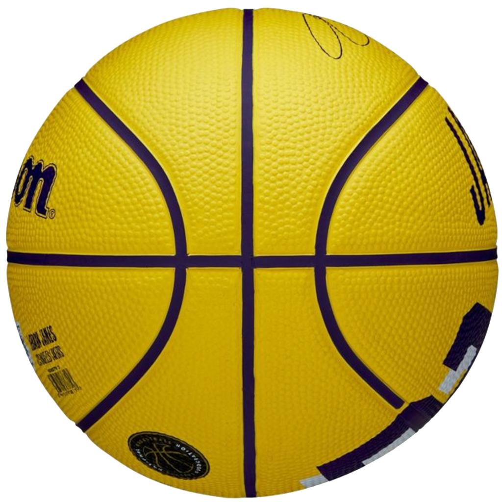 Wilson Мини-мяч NBA Player Icon LeBron James, желтый баскетбольный мяч унисекс