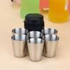 Stainless Steel Mug Set of 4Pcs/6Pcs 70ML Outdoor Cups For Whisky Wine Portable Drinkware Travel Camping Supplies