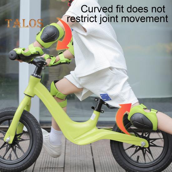 6 шт./компл. детский защитный комплект для катания на коньках с наколенником, локтем, защитой запястья, защитой для роликовых коньков, скейтборда, самоката, велосипеда, защитным снаряжением для езды на велосипеде