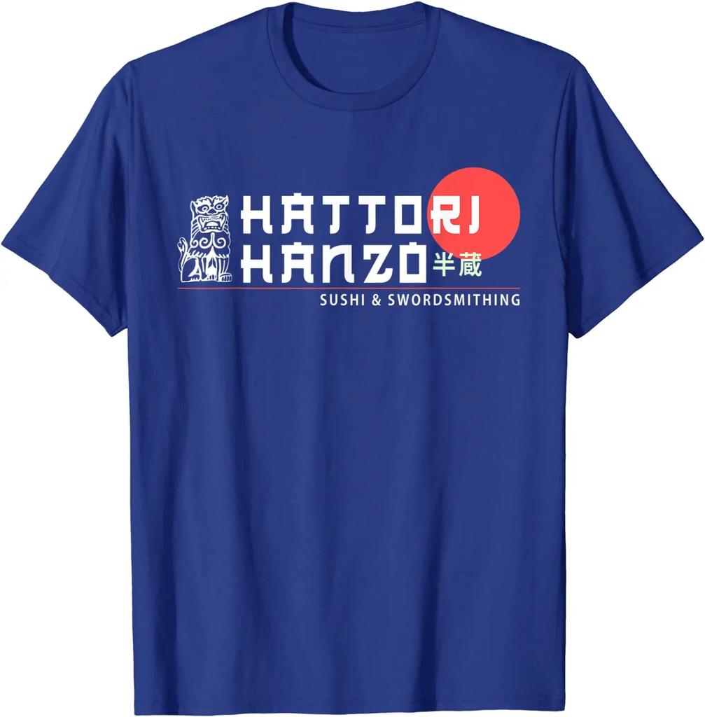 Sushi and Swordsmithing Japan Hattori Hanzo Ninja Samurai TShirt 100 Cotton ONeck Short Sleeve Casual Mens Tshirt Size S3XL