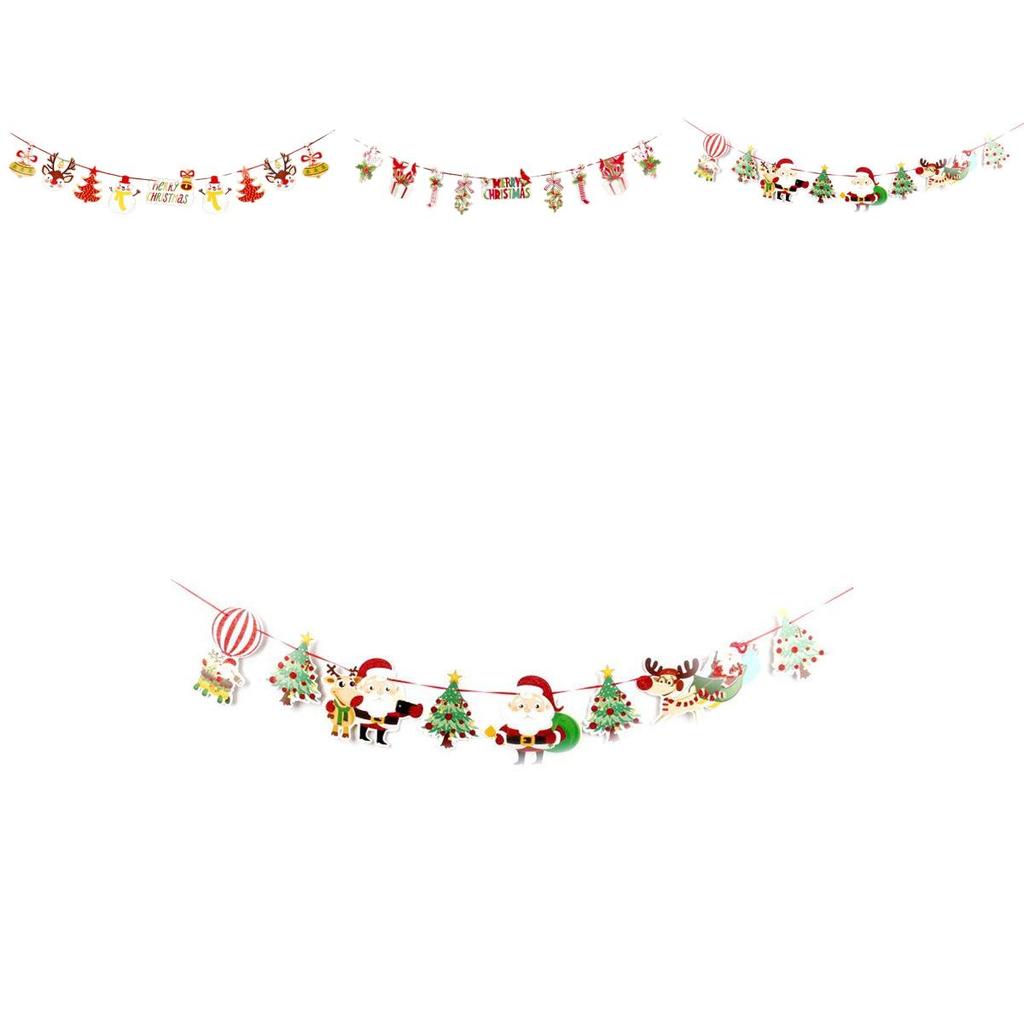Праздничный рождественский дух, флаг-гирлянда, украшение, Санта-Клаус, украшение для вечеринки