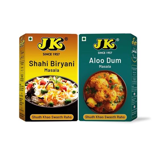 JK ALOO DUM Масала 100 г + BIRYANI Масала 100 г (Упаковка из 2 шт.) | Смешанные специи| Индийская смесь специй