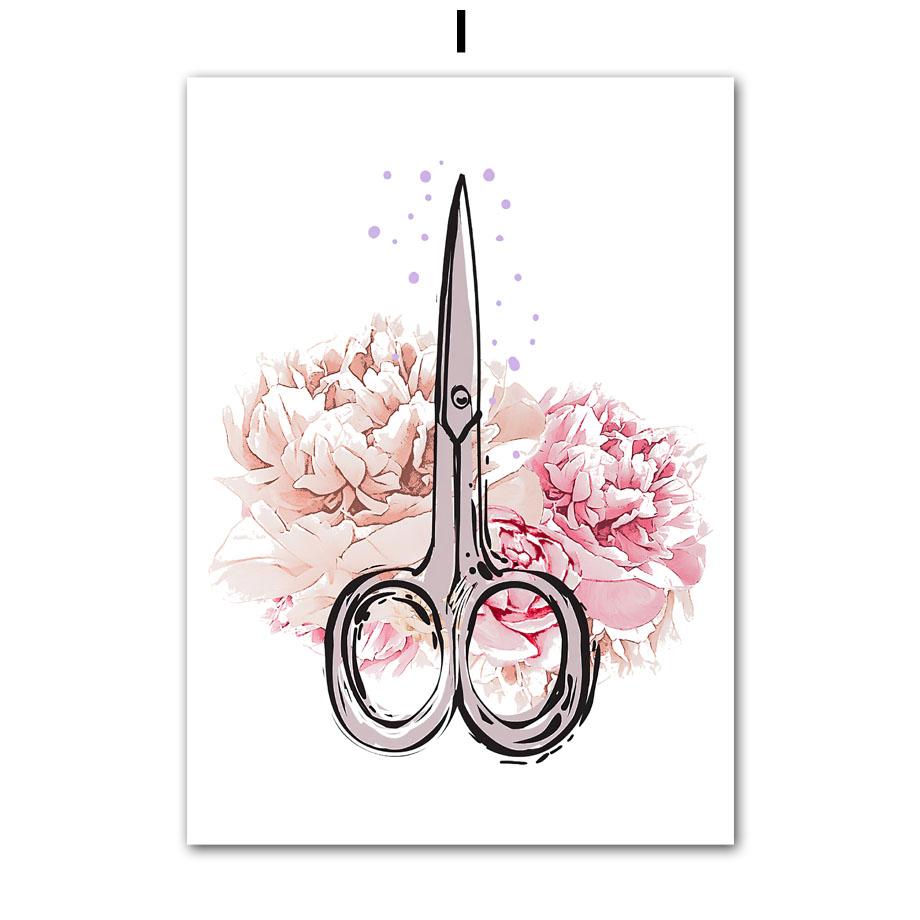 Настенная картина на холсте, цветок, модная девушка, милые руки, лак для ногтей, художественный декор для салона, постер и принт, настенные панно для гостиной