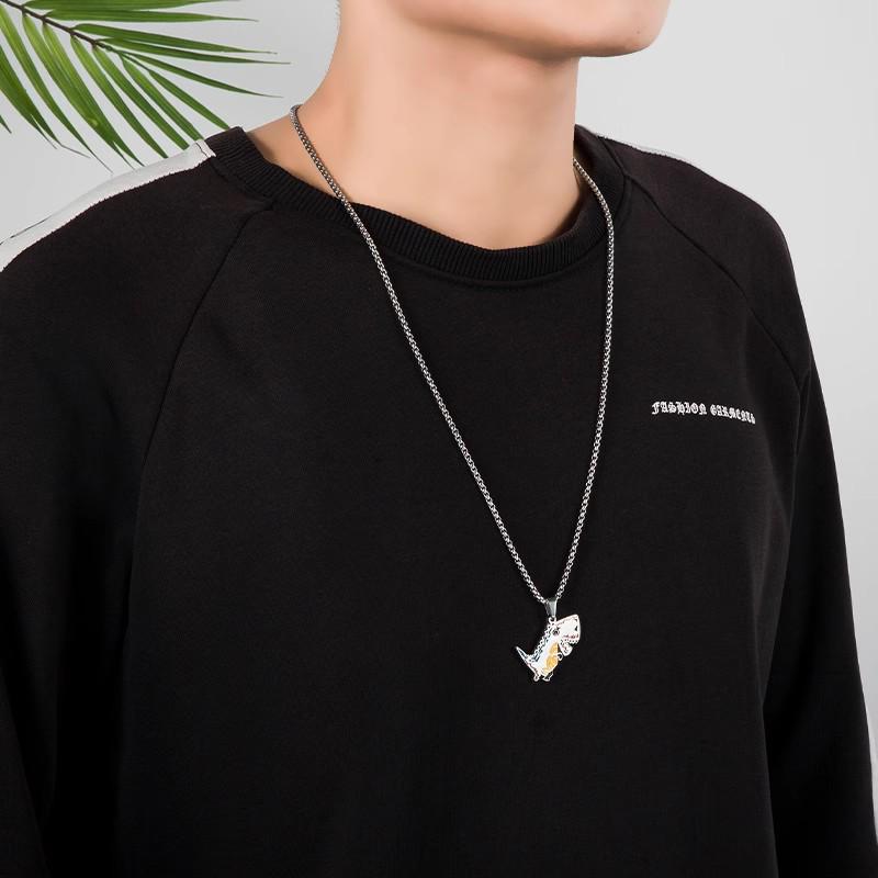 Модное мужское хип-хоп ожерелье из титановой стали - Стильный, универсальный и эмоциональный парный аксессуар.