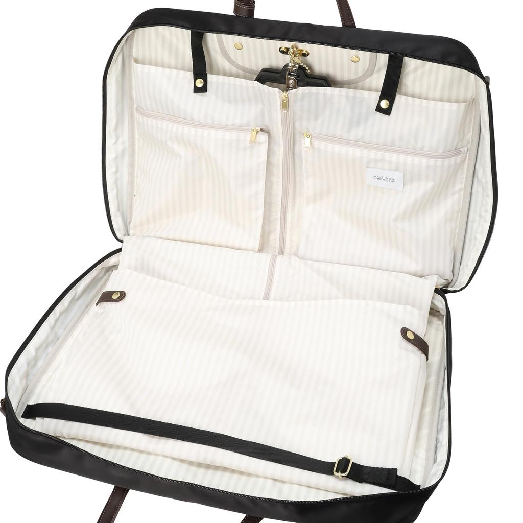 Garment Bag Amelia 2 Storage for 2 Teflon Treated Trifold Specification Black [Macintosh Philosophy] No.68099