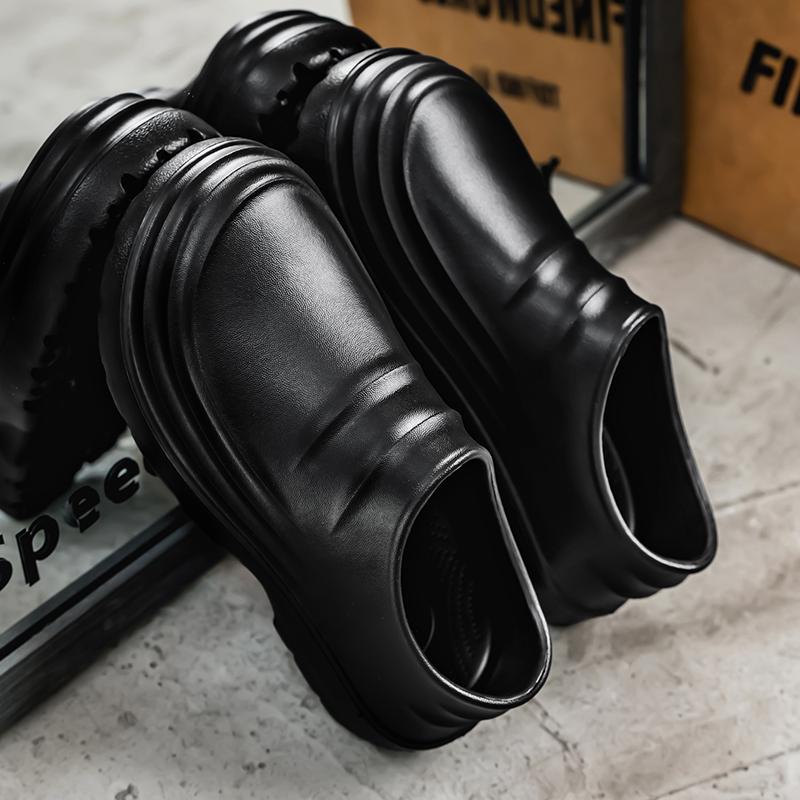 Модная летняя водонепроницаемая маслостойкая обувь шеф-повара мужские сандалии легкие мужские повседневные тапочки Eva пляжная обувь дышащие садовые сандалии