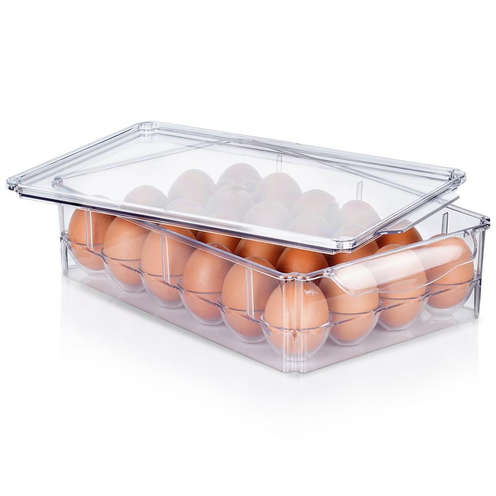 24 Egg Container Egg Box Kitchen Organizer For Refrigerator Lockable