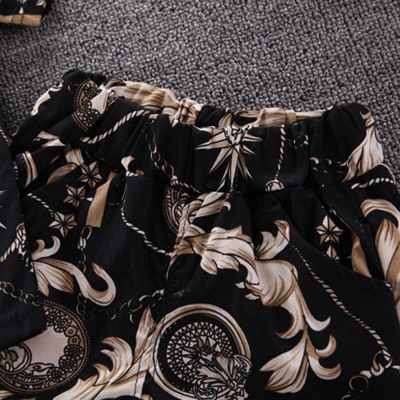 Летний детский костюм-рубашка с короткими рукавами и принтом для маленьких и средних мальчиков