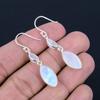 Серьги из натурального радужного лунного камня, серебро 925 пробы, серьги в форме маркизы, висячие серьги ручной работы, ювелирные изделия на День святого Валентина