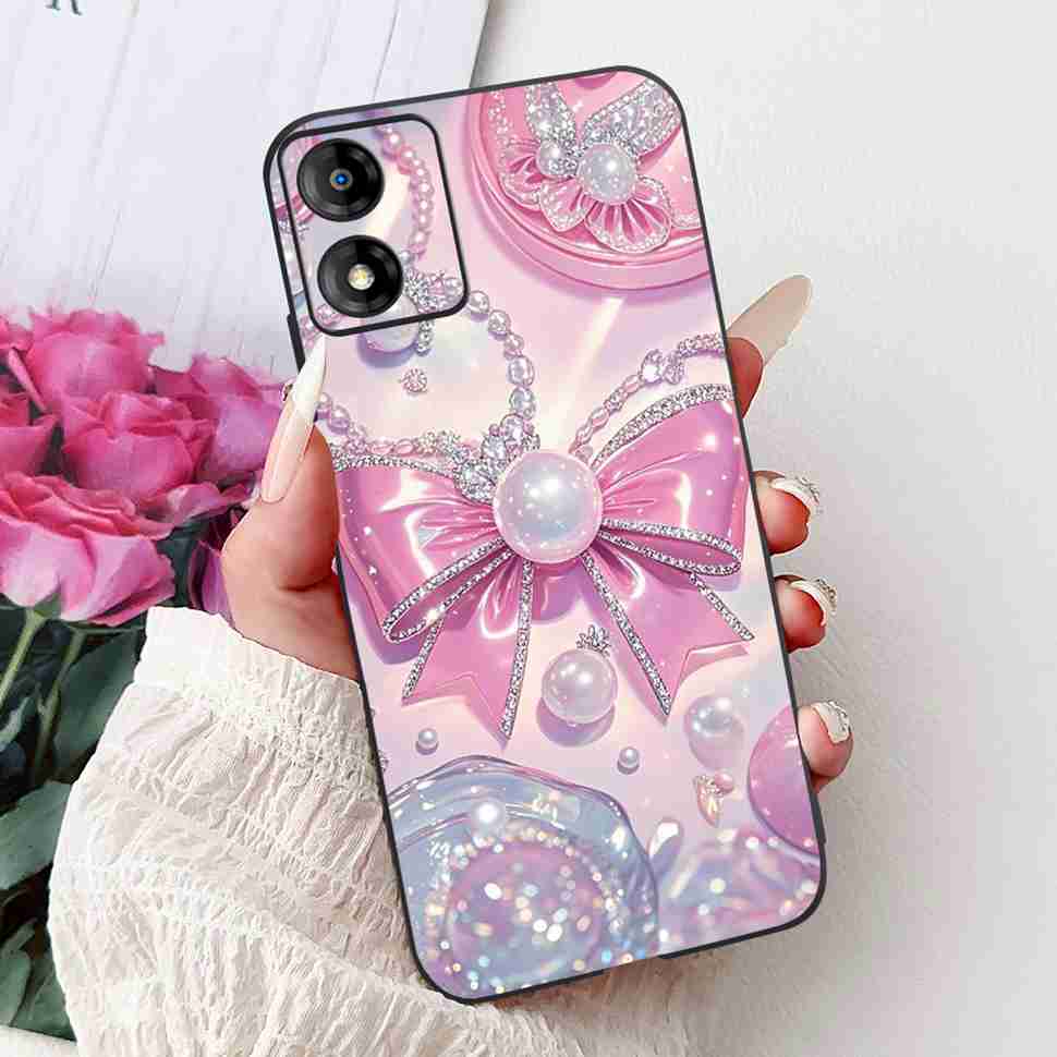 For Motorola Moto E13 4G 6.5" Case New Design Butterfly Tiger Soft Silicone TPU Black Cover For MOTO E13 MotoE13 4G Phone Shell