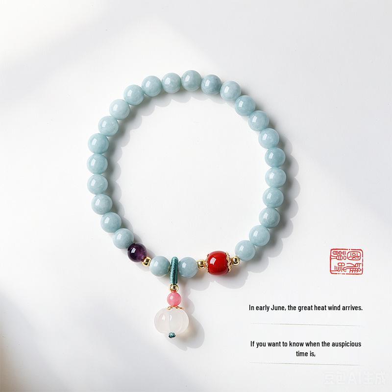 Amethyst & White Crystal Beaded Bracelet for Girls - Sweet Summer Fairy Jewelry
