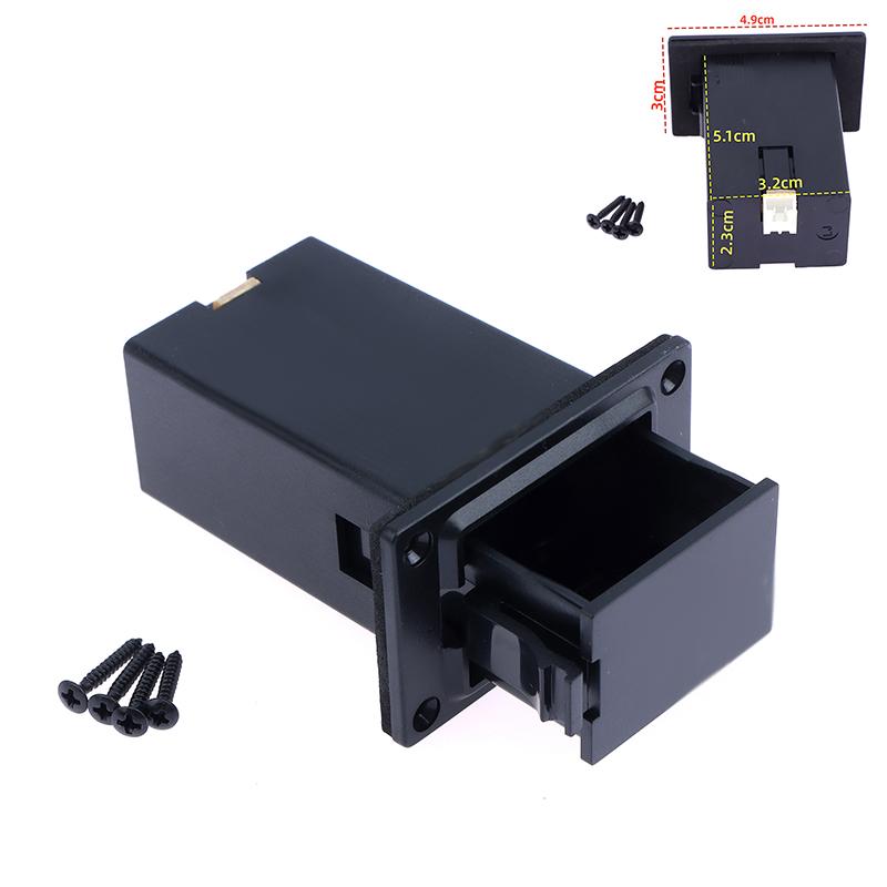 Bass Pickup DIY Set - Black 9V Battery Case Cover Box for Acoustic Guitar