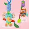 Baby Hanging Rattle with Teether Crib Decoration Plush Animal Toy Hanging Wind Chime for Stroller Accessories