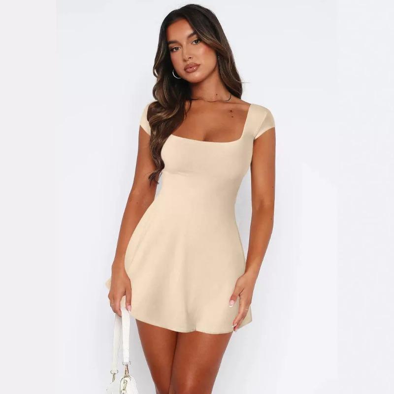 Women's Slim Sexy Short Backless Lace-Up Dresses