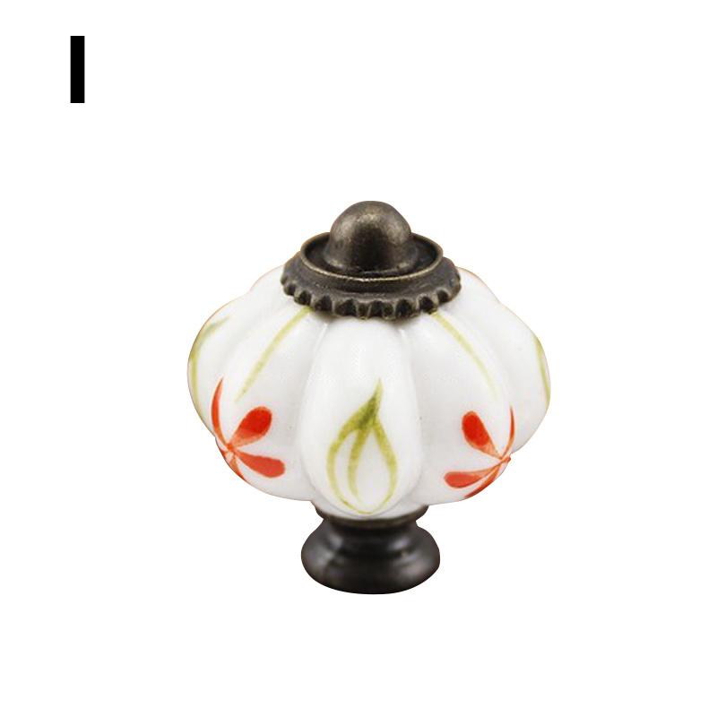 1PC Pumpkin Shape Drawer Pull Single Hole Cabinet Handle Knob Kitchen Ceramic Furniture Hardware
