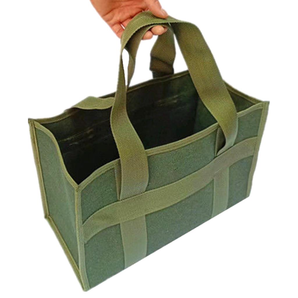 Wide Mouth Tool Bag Canvas Tool Bag Large Capacity Storage Bags Organizer Handbag Tool Bag Carry Bags for Wrenches Plier