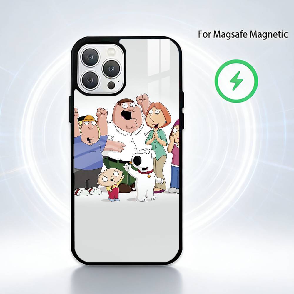 Family Guy Phone Case For iPhone17,16,15,14,13 Plus,Pro Max Magnetic For Magsafe Wireless Charging