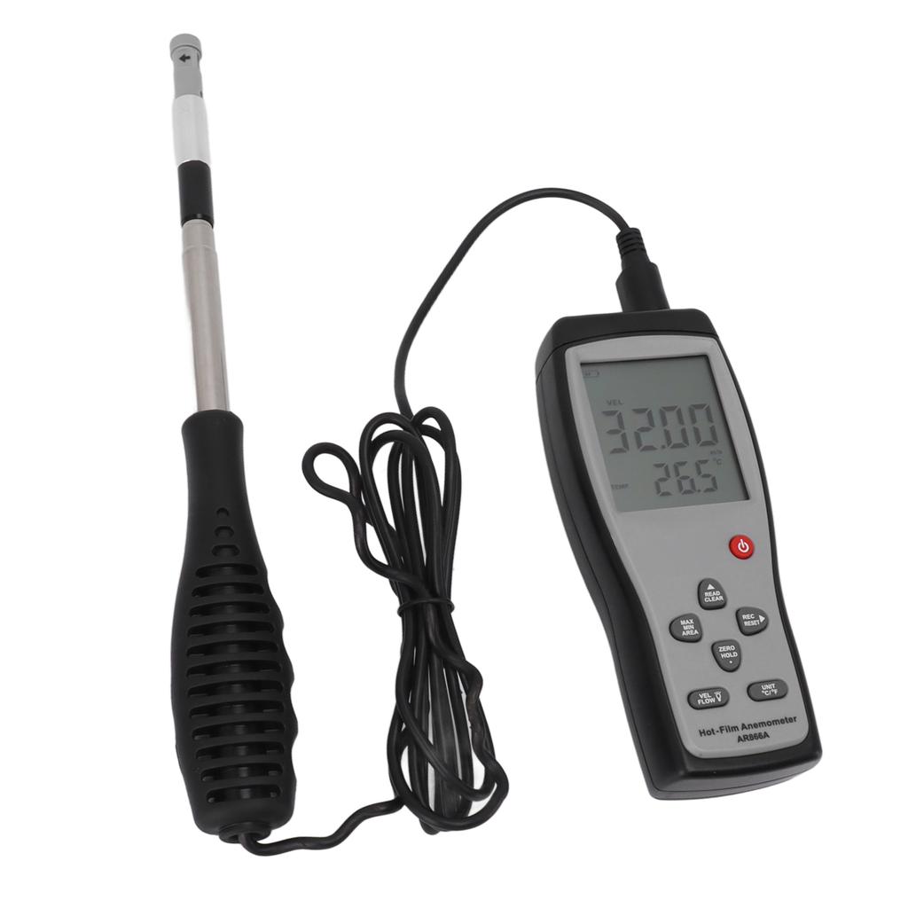 Hot Wire Anemometer Handheld USB Computer Communication Wind Speed Temperature Gauge with Thermal