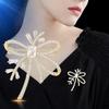 Simple Bow Ribbon Brooch Anti-Light Small Fragrance Inlaid Zircon Corsage Clothing Coat High-End Accessories