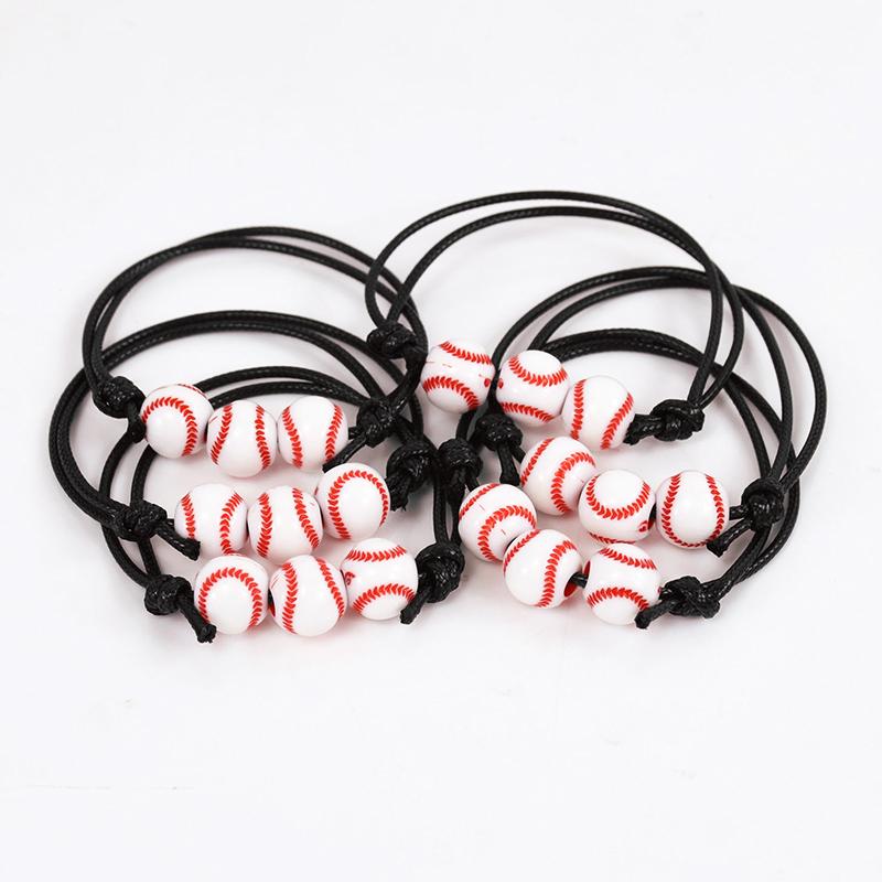 10/20 шт., спортивные тематические браслеты для вечеринок, футбольные, бейсбольные, баскетбольные бусины, очаровательные детские сувениры на день рождения, подарок для гостей, пиньята, наполнитель