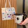 Birthday Gift for Girls, Girlfriends, Creative Cat Ceramic Mug with Lid, Teacher and Classmate Souvenir Gift Box
