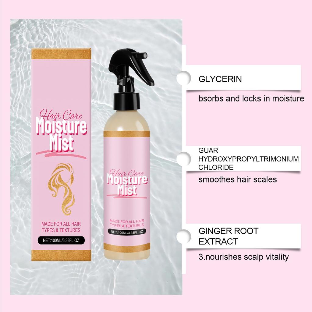 Несмываемый разглаживающий спрей Увлажняющий волосы Улучшает пушистость и придает легкость Несмываемый спрей для волос 100 мл