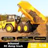 Non-Toxic 1/18 Rc Truck Dumper Huina 1553 Excavator Crawler 9Ch 2.4G Radio Controlled Car Electric Vehicle Tractor Model Toys For Children Gift