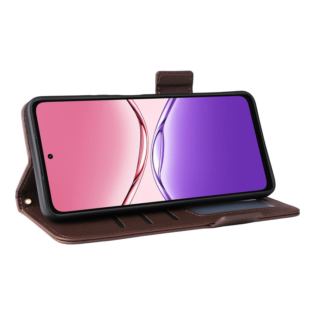 For Oppo A5x 5G/4G Case with Wrist Strap Litchi Texture PU Leather Wallet Phone Cover