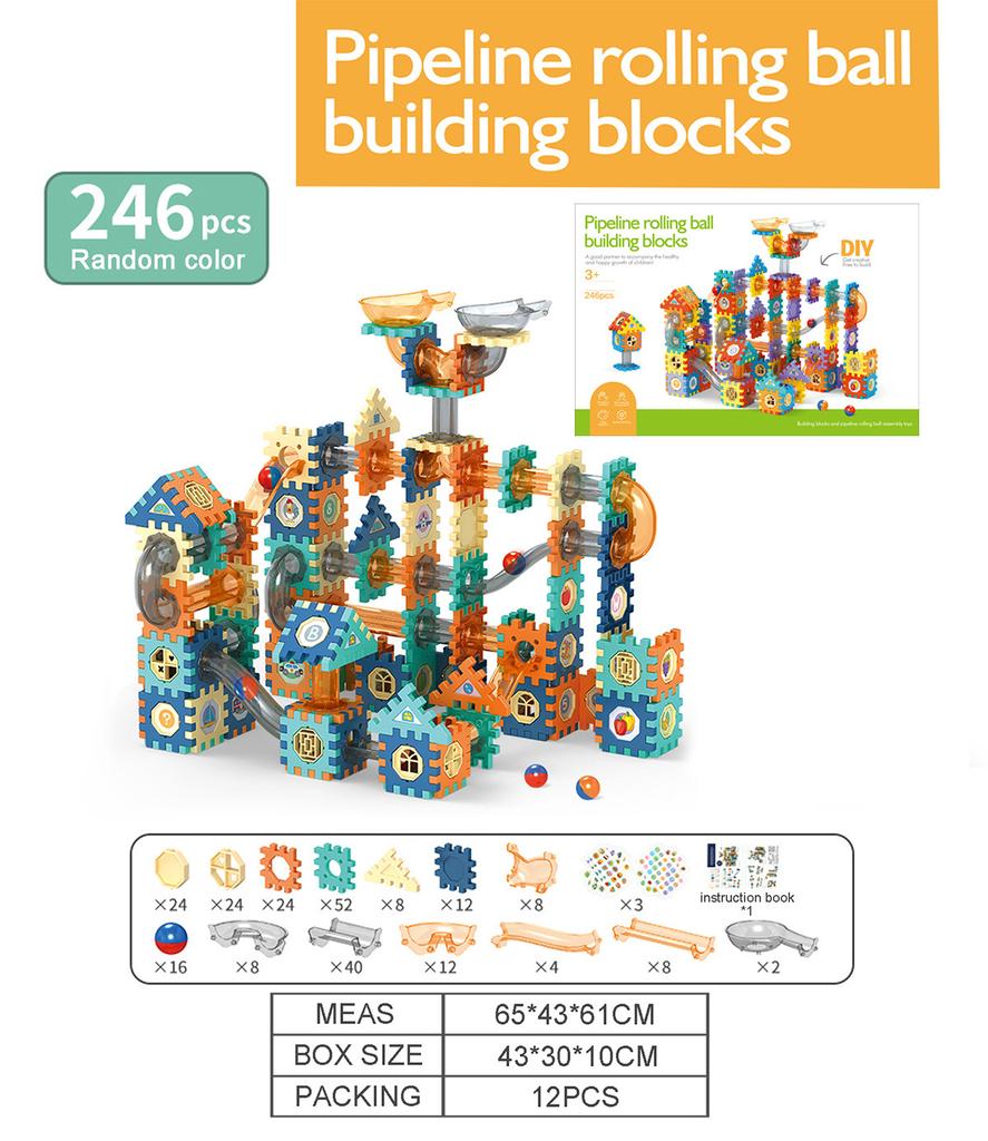 Slide Ball Building Block Children Assemble And Build Slide Marble Educational Toy Gifts