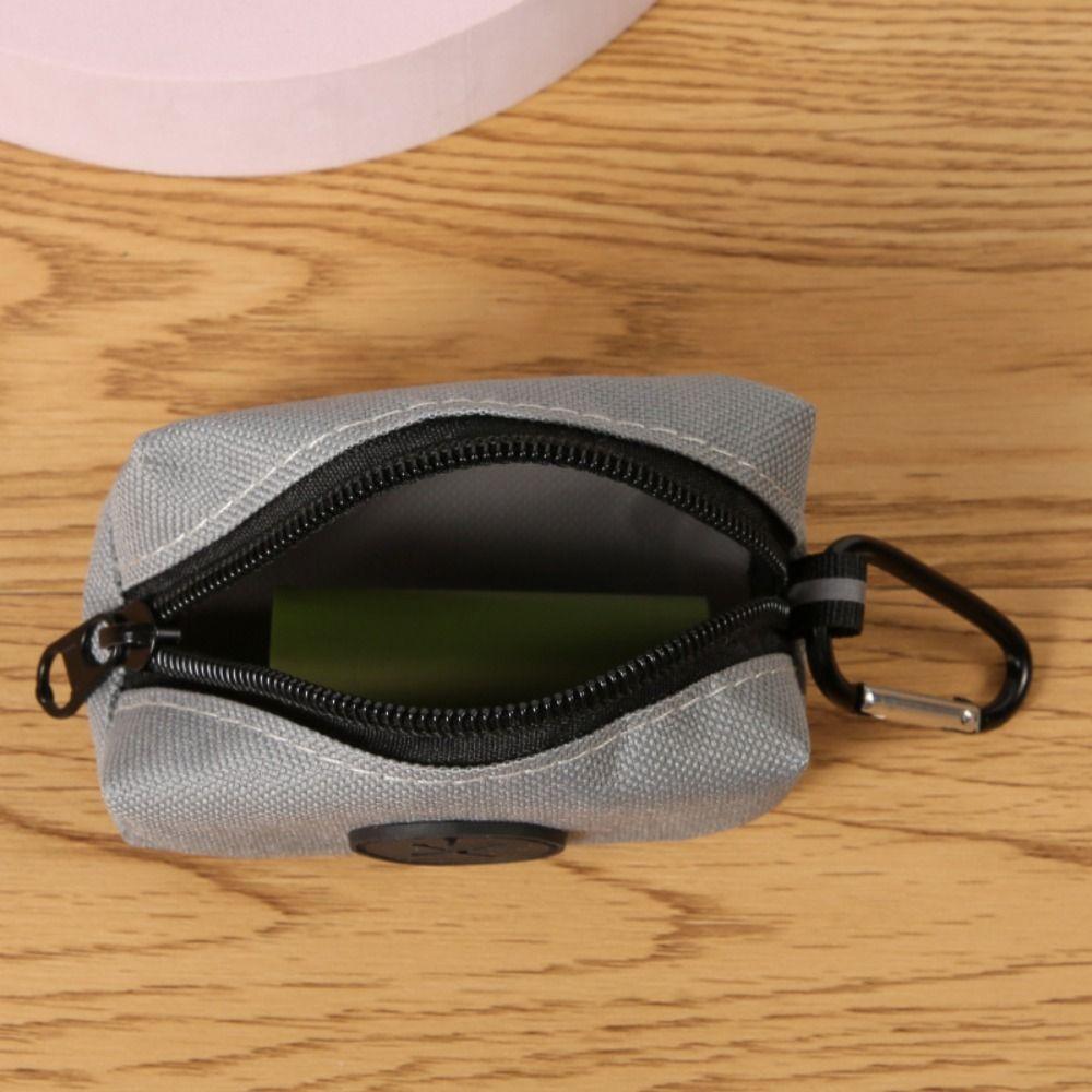 Portable Dog Poop Bag Holder Oxford Cloth Animal Waste Collection Pouch Walking