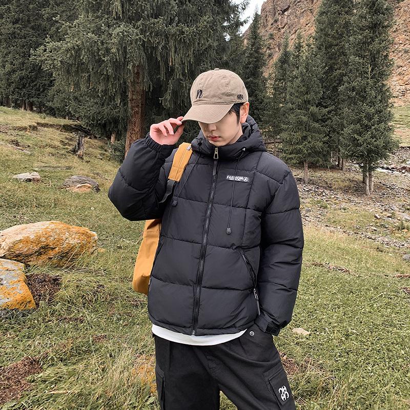 Укороченная хлопковая куртка с капюшоном для пар, зимний тренд, теплая, для активного отдыха, утолщенная хлопковая куртка