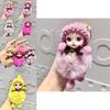Cute Plush Big-eyed Doll Keychain With Colorful Bow For Stylish Bag Charm Collection