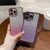Electroplated Four Corners Anti Drop Gradient Glitter Phone Case for iPhone Huawei Honor Infinix Itel Tecno Slim Shockproof Protective Cover