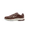 P-6000 Comfortable Stylish Simple Fabric Synthetic Leather Support Low-Top Running Shoes Women Sneaker Brown BV1021-200