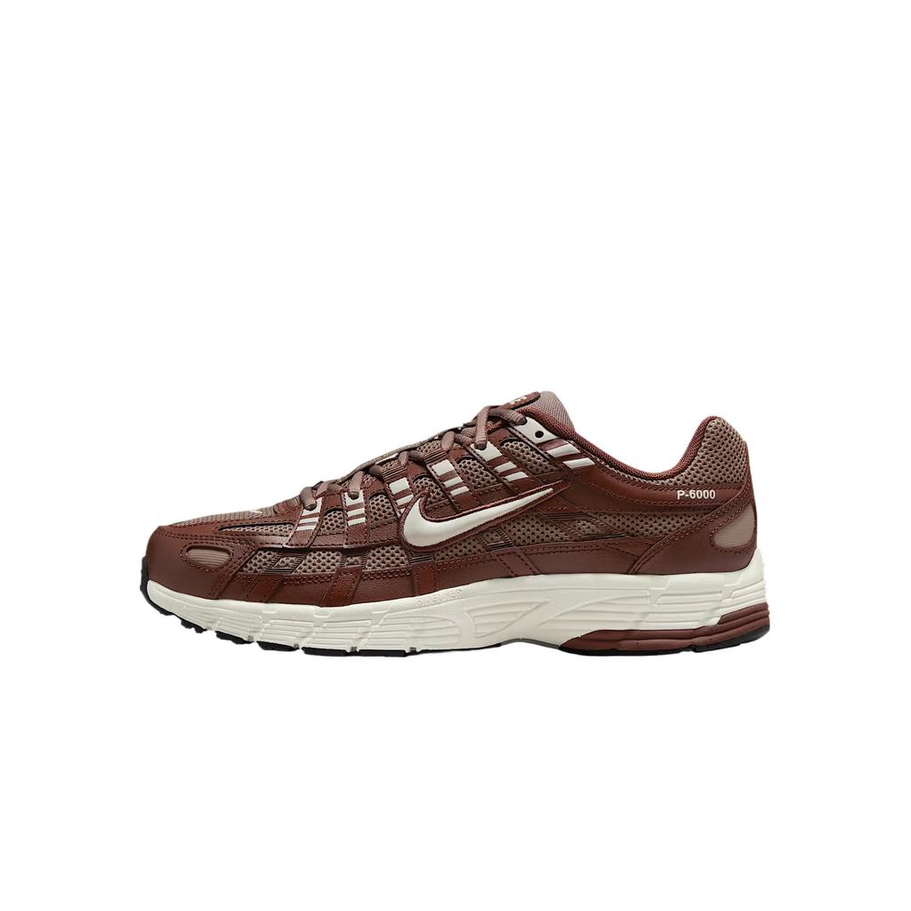 Nike P-6000 Comfortable Stylish Simple Fabric Synthetic Leather Support Low-Top Running Shoes Women Sneaker Brown BV1021-200
