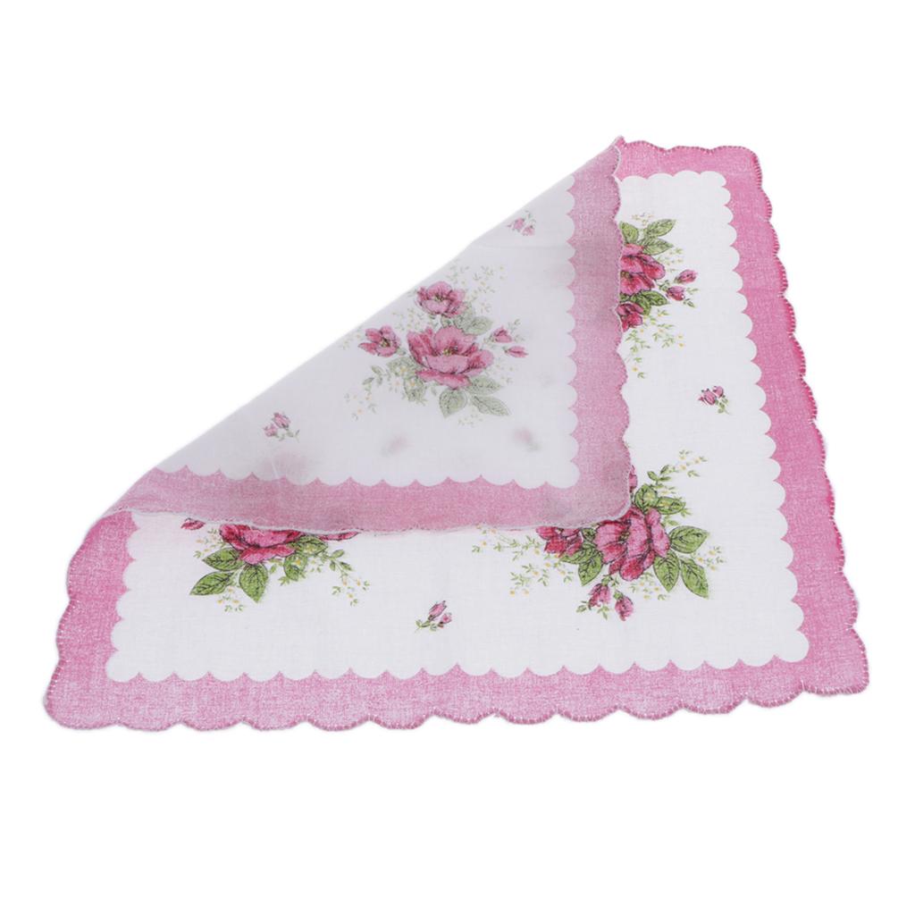 15 упаковок женских винтажных хлопковых носовых платков с цветочным принтом и карманным квадратным носовым платком