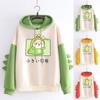 Fashion Women Casual Hoodie Print Long Sleeve Kawaii Dinosaur Sweatshirt Tops