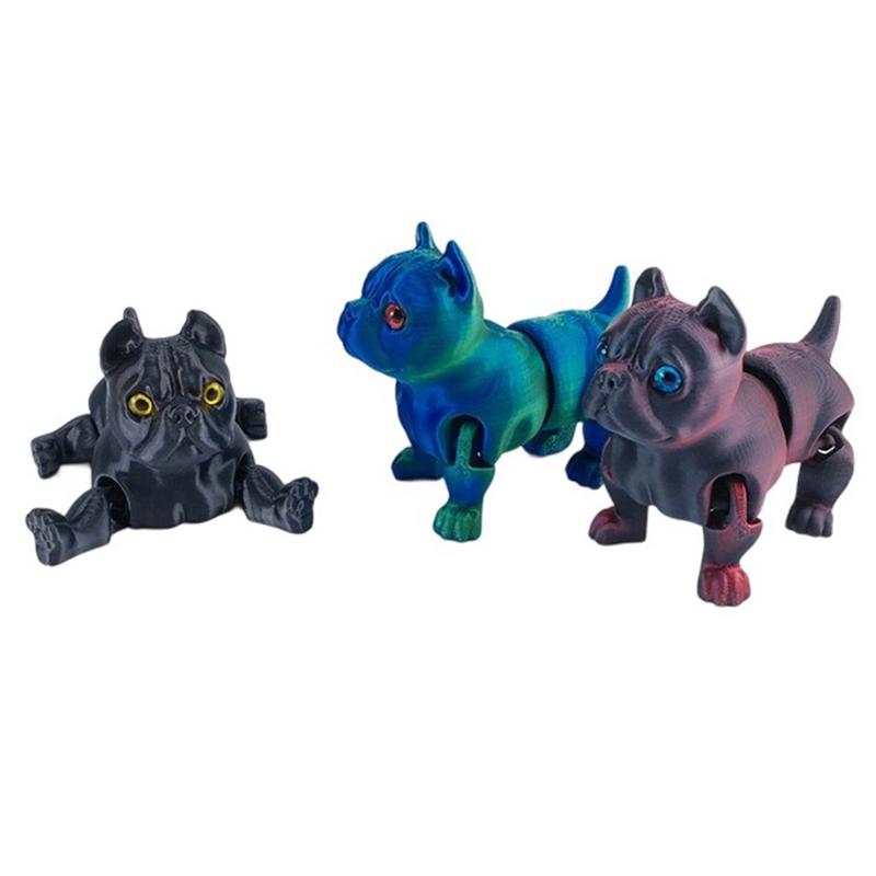 Брелок-статуэтка французского бульдога, напечатанный на 3D-принтере, Подарки для любителей бульдогов, Декор для стола/книжной полки, Украшения для приборной панели автомобиля, Фигурки, Модель собаки