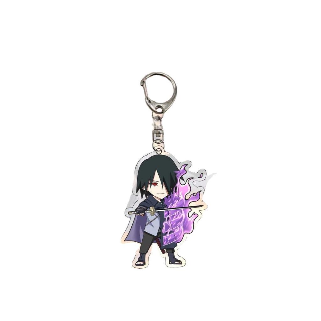Anime Naruto Acrylic Keychain Accessaries Uzumaki Naruto Cartoon Keyring