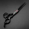 Professional Japan 440c 5.5 6 '' Red Gem Black Hair Scissors Haircut Scissor Thinning Barber  Shears Hairdresser Scissors