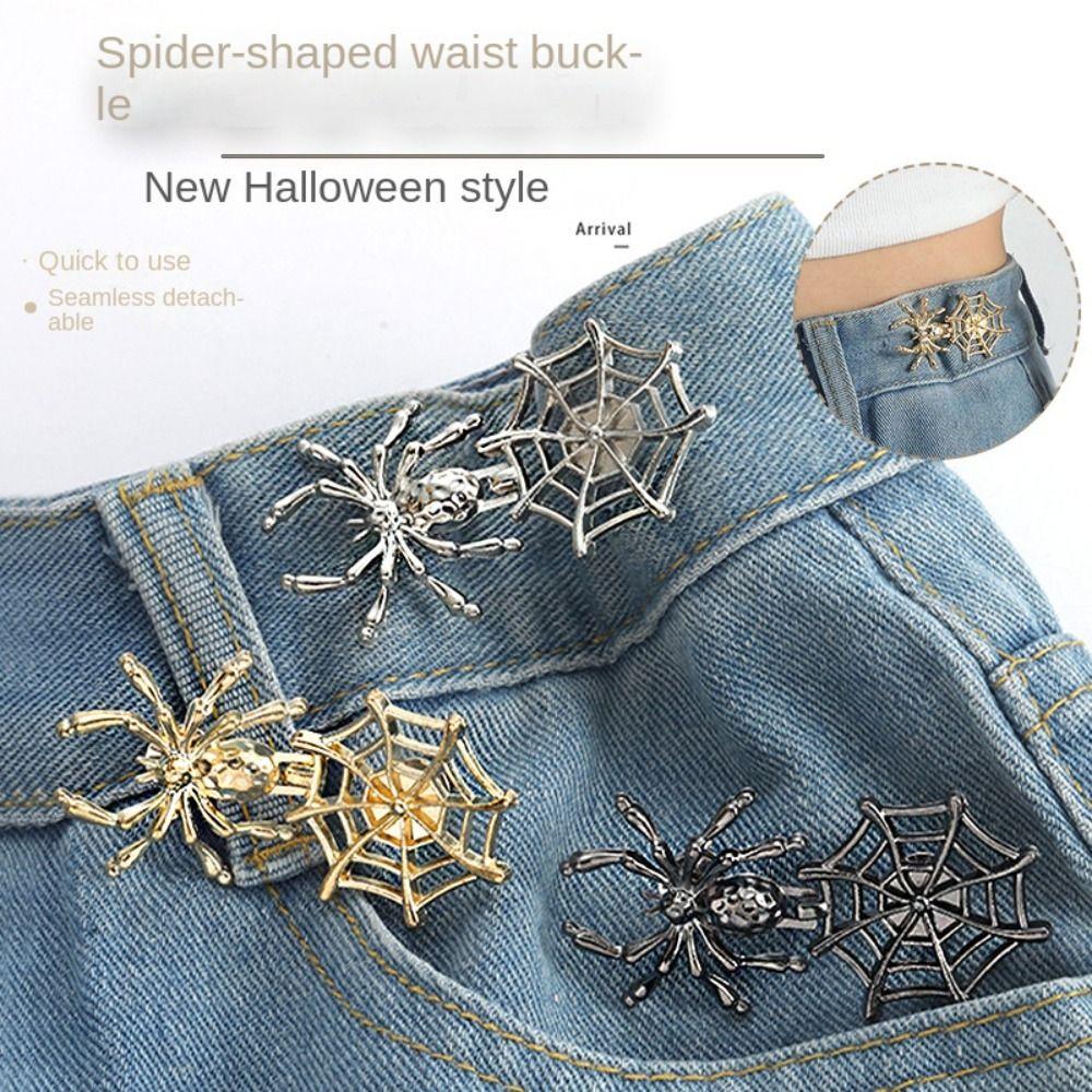 Replacement No-Sewing Metal Button Roses Chinese Knot Shape Pants Pins Portable Jeans Buttons